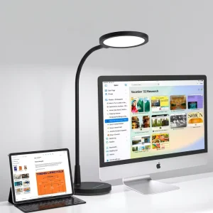 Nordic Minimalist LED Desk Lamp Flexible Adjustable Arm Eye-Caring Light Touch Control for Study & Home Office