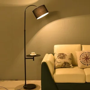 Nordic Minimalist LED Fabric Floor Lamp Living Room Bedroom Bedside Decor Lighting