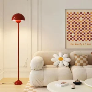 Nordic Minimalist Mushroom Floor Lamp Cream Colored Iron 3CCT Dimmable 12W