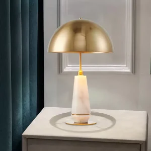 Nordic Minimalist Postmodern Gold Desk Lamp for Bedroom and High End Side Table Use