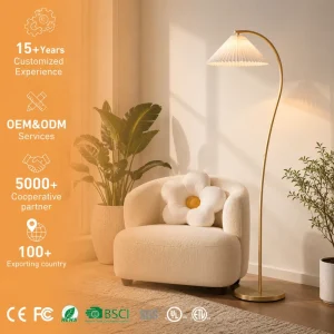 Nordic Minimalist Standing Light LED Bulb Floor Lamp for Living Room Eye Caring Tall Lamp Factory