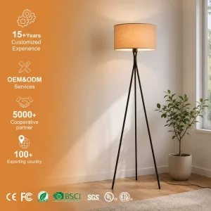 Nordic Minimalist Standing Light LED Floor Lamp for Living Room Eye Caring Tall Lamp Factory Wholesa