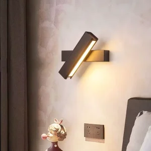 Nordic Minimalist Style LED Wall Lamp Modern Interior Bedroom Aisle Staircase Rotate Living Room Background Iron Body Dimmable