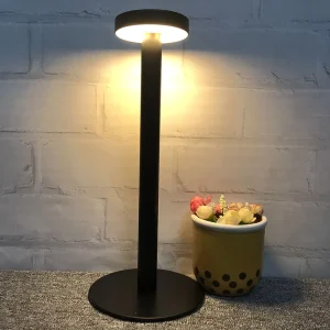 Nordic Modern Design Cordless LED Table Lamp Outdoor Iron Base Desk Light with Rechargeable Battery Power Convenient for Reading