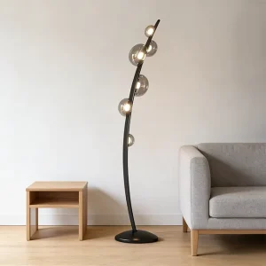 Nordic Modern Design Iron LED Floor Lamp Creative for Living Room Bedroom Study & Hotel Sofa Side Atmosphere Light