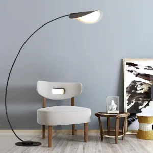 Nordic Modern Designer LED Floor Lamp Iron Body Black Warm Light Source E27 for Bedroom Living Room
