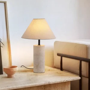 Nordic Modern Desk Lampe De Table Hotel Luxury Bedroom Bedside Home Decor Travertine Stone Marble Table Lamp for Study Desk