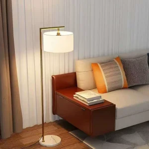 Nordic Modern Floor Lamp Minimalist Fabric Shade Standing Light Luxury Living Room Bedroom Hotel Decorative Lighting