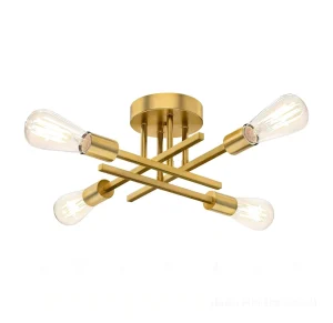 Nordic Modern Industrial Iron LED Ceiling Light 6000K Multi Color Surface Mounted Farmhouse Lighting for Villa