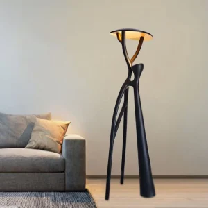 Nordic Modern LED Novelty Floor Lamp Metal Shade Sales Department Lobby Shopping for Hotel Lobby Home Standing Sculpture Design