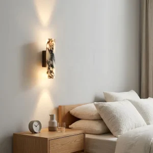 Nordic Modern LED Stone Wall Light Luxury Marble Cylinder Shape Wall Sconce Lamp Parlor Aisle Stairs Lamp Hotel Shop Decoration