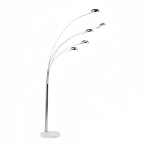 Nordic Modern Large Floor Lamp Stainless Steel Ball Living Room Hotel Decorative Standing Lamp