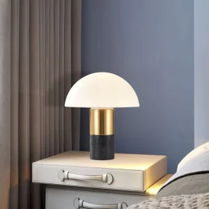 Nordic Modern Light Luxury Bedside Table Lamp Creative Warm Designer Simple Study Bedroom Hotel Marble Table Lamp