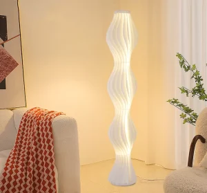Nordic Modern Light Luxury Vertical Style Floor Lamp Sofa Corner Art Lamp Grass Skirt Floor Lamp Adjustable Light