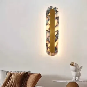 Nordic Modern Simple Yellow Cave Stone Wall Lamp for Bedroom Bed Corridor Designer Background Wall Decorative LED Lamps