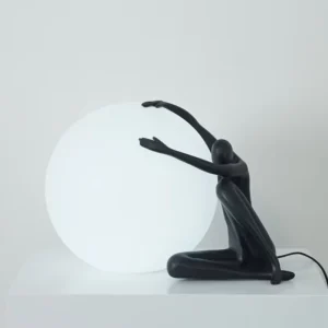 Nordic Simple Modern Creative Human Shape Ball Artistic Personality Designer Living Room Bedroom Bedside Table Lamp Warm Light