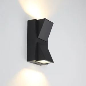 Nordic Square Waterproof Wall Sconce Lamp Modern LED Outdoor Garden Wall Light Aluminum Alloy Construction Tempered Glass