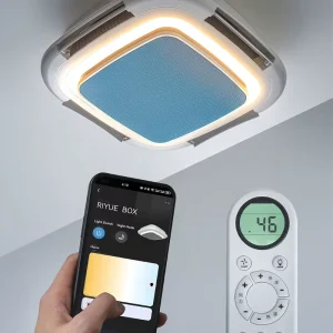 Nordic Style Bladeless LED Ceiling Fan with Lights and Remote Control for Bedroom