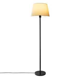Nordic Style Floor Lamp with Fabric Lampshade Modern Simple Living Room Bedroom Vertical Floor Lamp Atmosphere Lamp