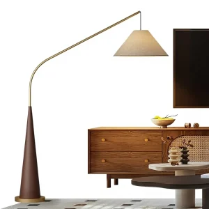 Nordic Style Floor Lamp with LED Light Stepless Dimming Iron Frame Button Control