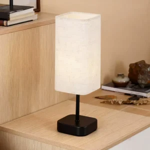 Nordic Table Lamp Modern Bedroom Decorations Light Luxury Table Lamp Touch Control Night Light Fabric Shade Desk Lamp