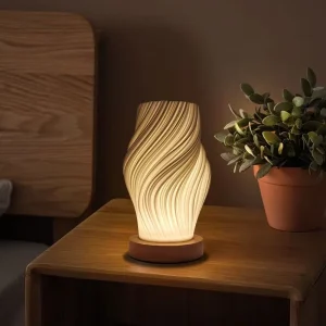 Nordic Touch-Control Table Lamp, USB Dimmable, 3D Design, Eye Protection