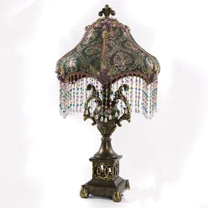Nordic Vintage Hotel Style Table Lamp Contemporary Resin Decorative Antique Desk Lamp with Shade AC Power E26 Bulb Base