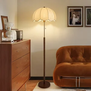 Nordic Vintage Mid Century Minimalist Floor Lamp Eye Caring Ambient Light for Living Room Bedroom Bedside Decor Floor Lamp