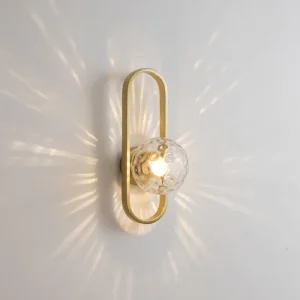Nordic White Clear Glass Wall Mounted Decoration Lamps and Lanterns Modern Home Living Room Bedside Light Fixture