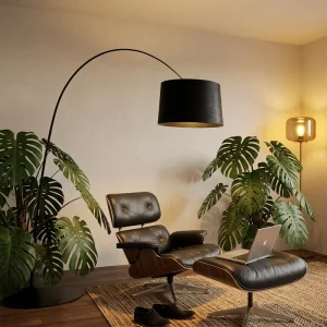 Nordic style Minimalist Aluminum Floor Lamp Adjustable Height Button Control Large Freestanding Design for Living Room