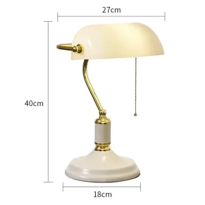 Nostalgic Eco Friendly Energy Saving Table Bank Night Light Bedside Desk Classic Antique Green Bankers Lamp