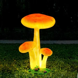 Novelty Landscape Mushroom LED Light AC Plastic for Villa Garden Courtyard for Lawn Public Square Park Real Estate Decoration
