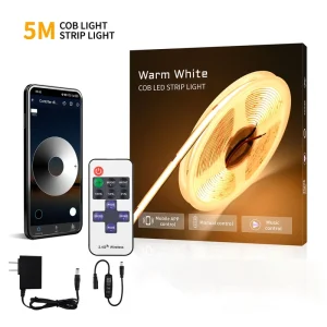 ODM 5M Set Ra90 12v 24v 320Leds m 8mm Dimmable Cob Smart Led Strip Light for Tv Backlight Bedroom