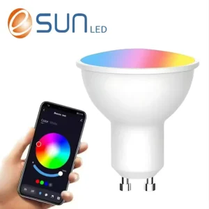 ODM OEM Tuya Smart LED GU10 Spotlight 5W RGB+CCT AC 110V 220V for Tuya APP Control Color Changing