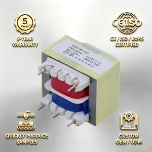 OEM 220V 110V AC to 12V 24V DC 500W Ei96 15W Low Frequency Transformer Pure Copper Winding Heavy Duty for Industrial Control
