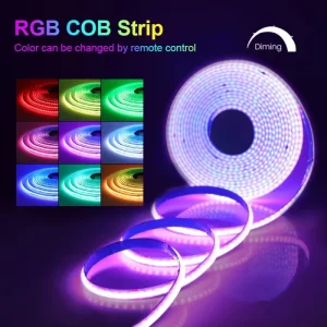 OEM 5V RGB Cob Led Strip Light 576Leds m 5mm 8mm Flexible Tiras Led Cob for TV Backlight