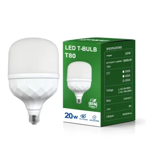 OEM Custom T Shape LED Light Bulb E27 B22 AC85 265V High Lumen Lamp for Office Supermarket Commercial Lighting