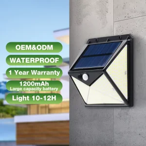 OEM ODM 1W Waterproof Bright ABS Garden Lamps Fence Landscape Solar Outdoor Wall Light for Corridor