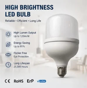 OEM ODM Available LED T Bulb E27 Base Wide Voltage Long Lifespan 30000H Factory Direct Supply Household Industrial Lighting
