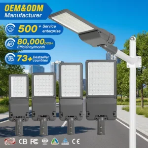 OEM ODM Outdoor IP66 Waterproof Streetlight Aluminum 50W 100W 150W 200W Municipal Project Construction LED Street Lights