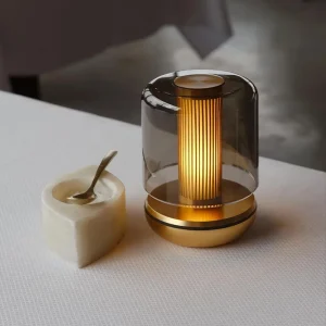 OEM ODM Rechargeable Wireless LED Crystal Desk Lamp Touch Switch Metal Table Light for Home Office Restaurant Customizable