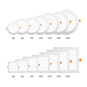Office 3CCT Adjustable Recessed Round Square Ceiling Light 4 6 8 Inch 3W 6W 9W Led Panel Light Home