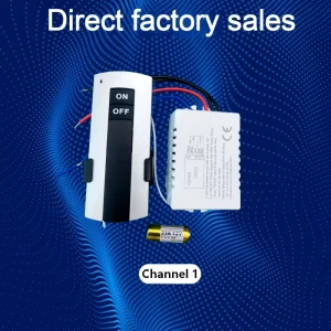 One Channel 220V 10A Wireless RF Smart Remote Control with 30m 100m Range IP65 Smart Home Compatibility for Light Switch