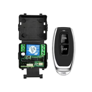 One Set LED Remote Control and Switch Receiver AC 12V 10A 433Mhz 1CH Relay Learning or Fixed Code TransmitterGarage