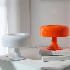 Orange Mushroom LED Table Lamp Bedside Night Light USB Button Switch Dimmable