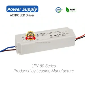 Original New AC DC LED Driver LPV 60 24 5 15 36 48 60W IP67 Industrial Waterproof Power Supply
