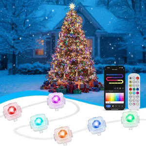 Outdoor 1 ft Smart Eave Light, 1 LED, ABS, IP67 Waterproof, Warm White, App Control, DIY RGB+IC, Dimmable