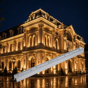 Outdoor 12W RGB/White Color-Changing IP66 Waterproof LED Linear Light for Building Facade Landscape Lighting DMX512/TTL Control
