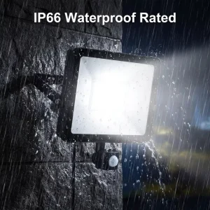 Outdoor 220V Motion Sensor Security Flood Lamp 100 Watts with Remote Control for Garden Wall Lamps