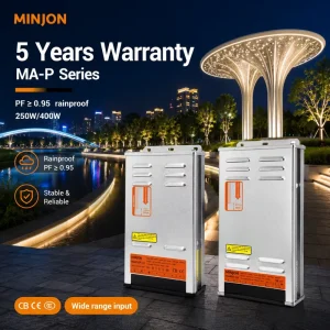 Outdoor 400W 24V 94% Efficiency AC-DC Driver Transformer with PFC Rainproof Switching Power Supply for Light Signs